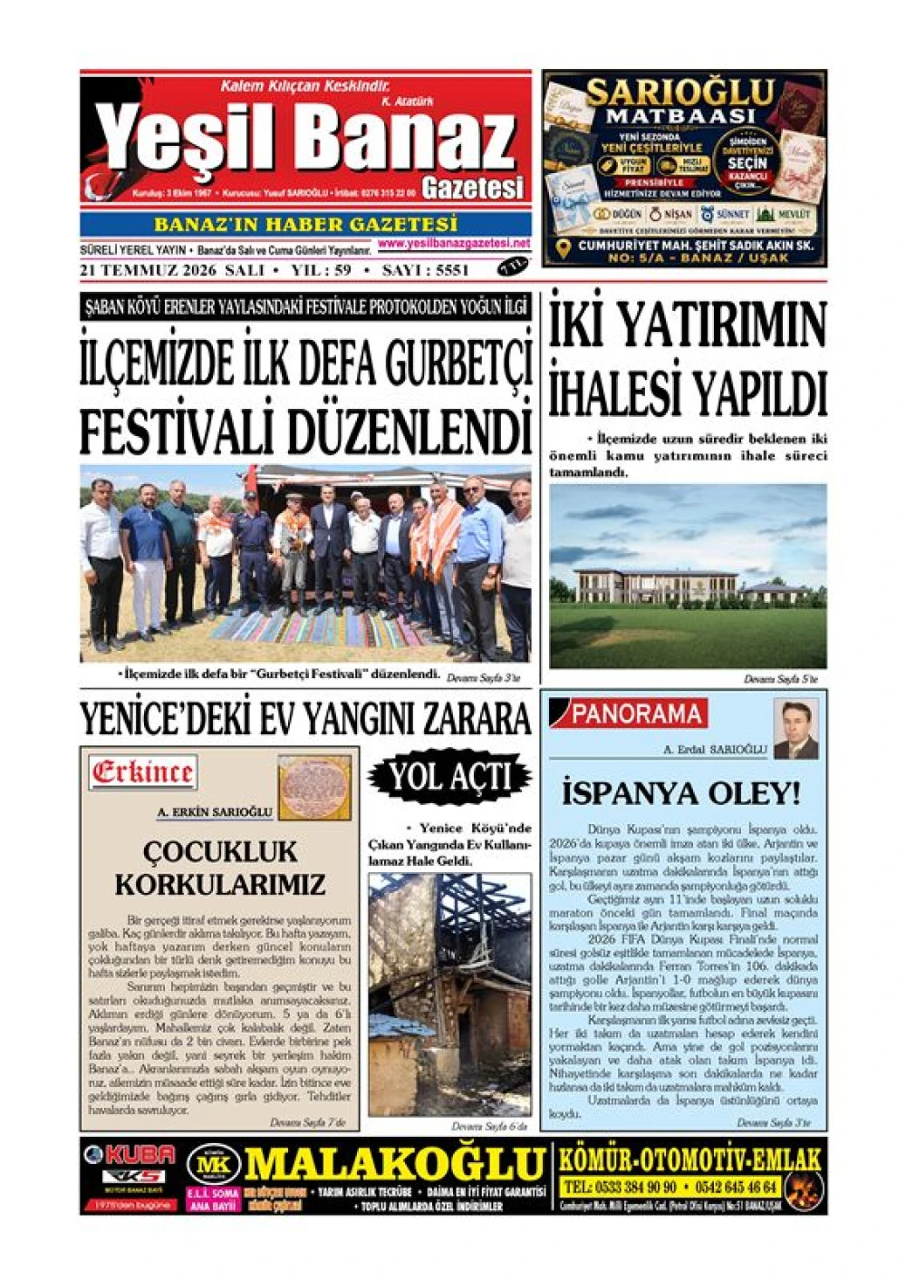 21 TEMMUZ 2026 CUMA