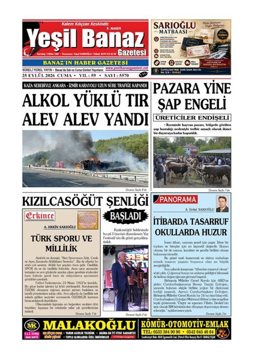 25 EYL&Uuml;L 2026 CUMA