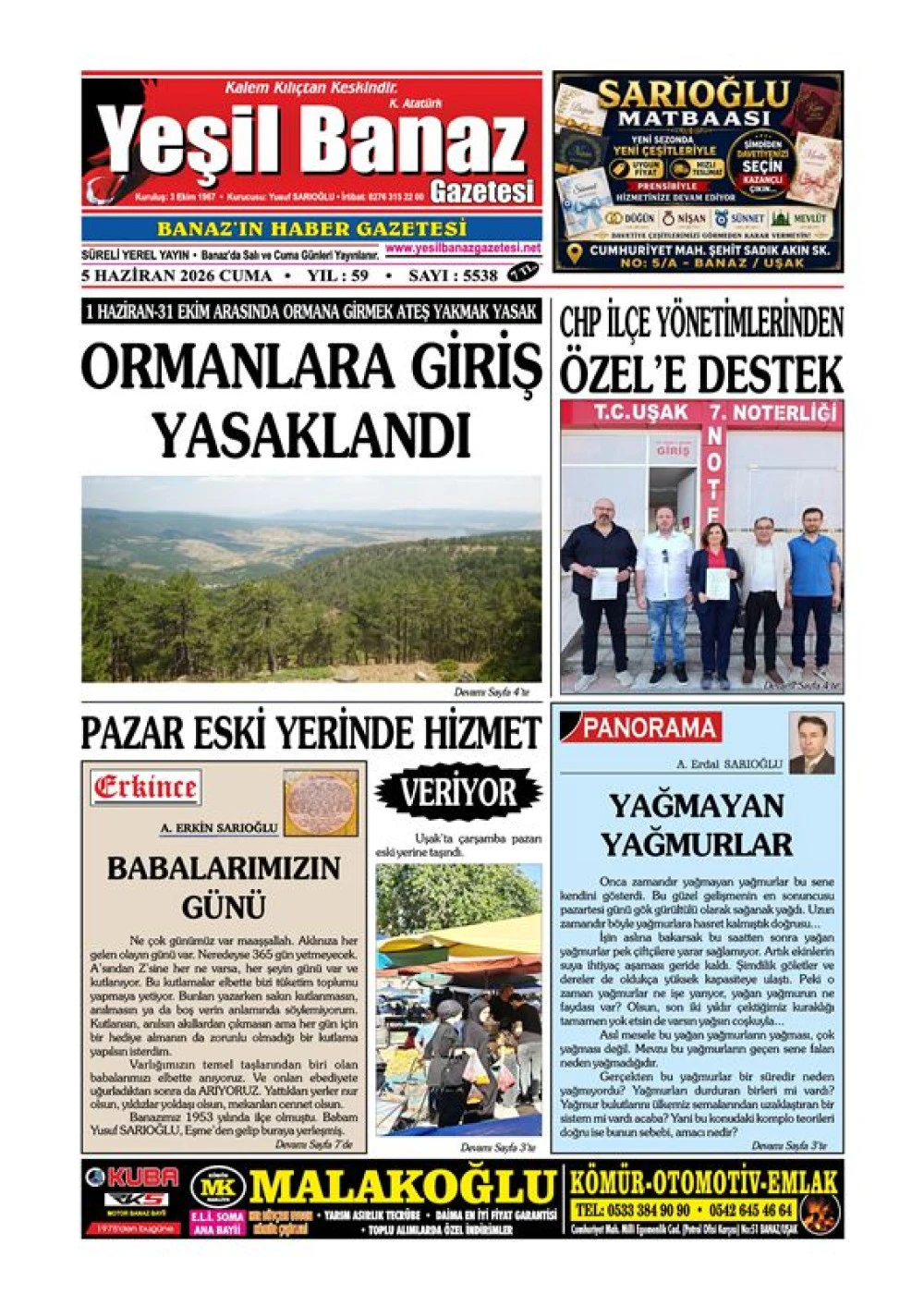 5 HAZİRAN 2026 CUMA