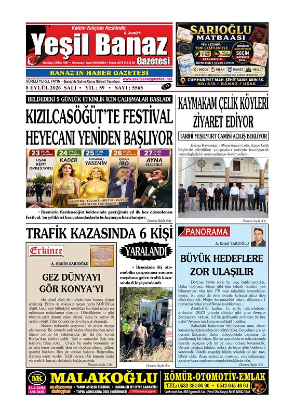8 EYL&Uuml;L 2026 SALI