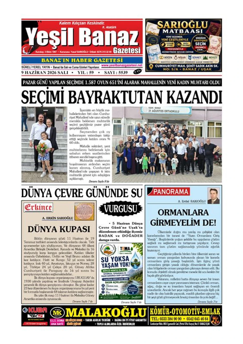 9 HAZİRAN 2026 SALI