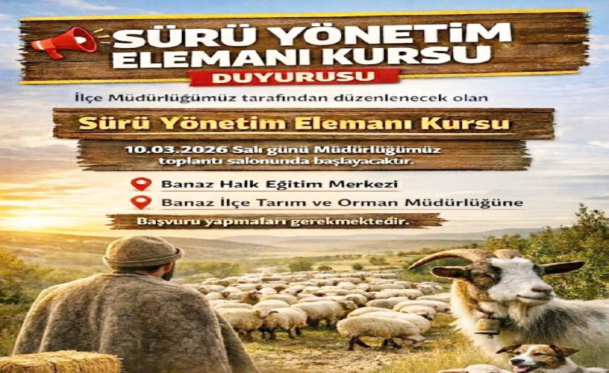 BANAZ&rsquo;DA S&Uuml;R&Uuml; Y&Ouml;NETİM ELEMANI KURSU A&Ccedil;ILIYOR
