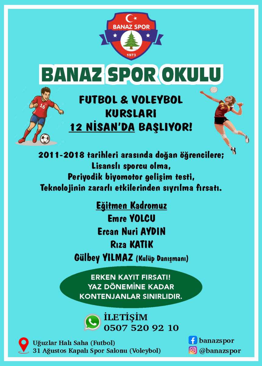 BANAZSPOR YAZ OKULU ÇALIŞMALARINA BAŞLIYOR