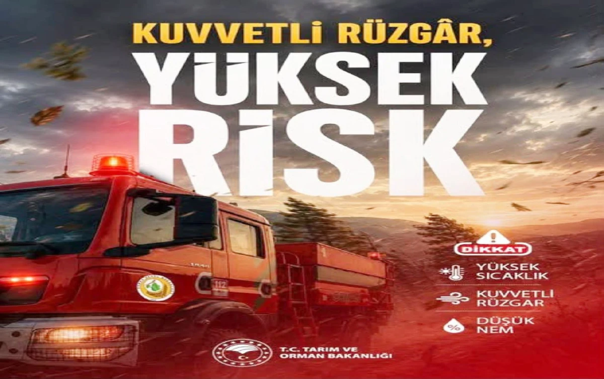 İL&Ccedil;EMİZ İ&Ccedil;İN ŞİDDETLİ R&Uuml;ZG&Acirc;R VE YANGIN UYARISI