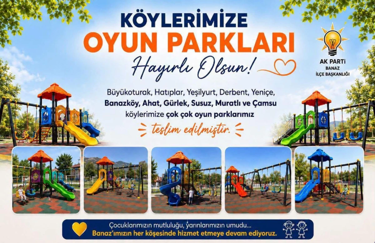 İL&Ccedil;EMİZİN 11 K&Ouml;Y&Uuml;NE &Ccedil;OCUK OYUN PARKLARI KAZANDIRILDI