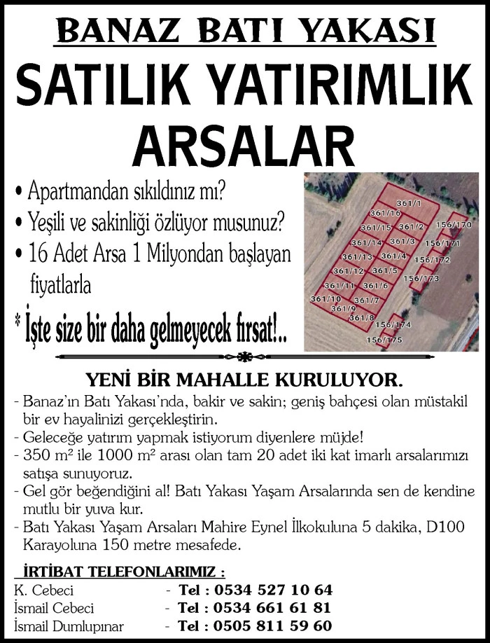 SATILIK ARSA