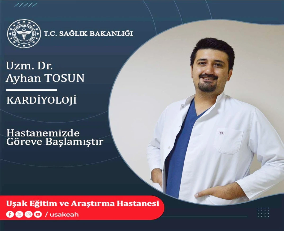 UŞAK EĞİTİM VE ARAŞTIRMA HASTANESİ KADROSUNA BİR UZMAN DAHA