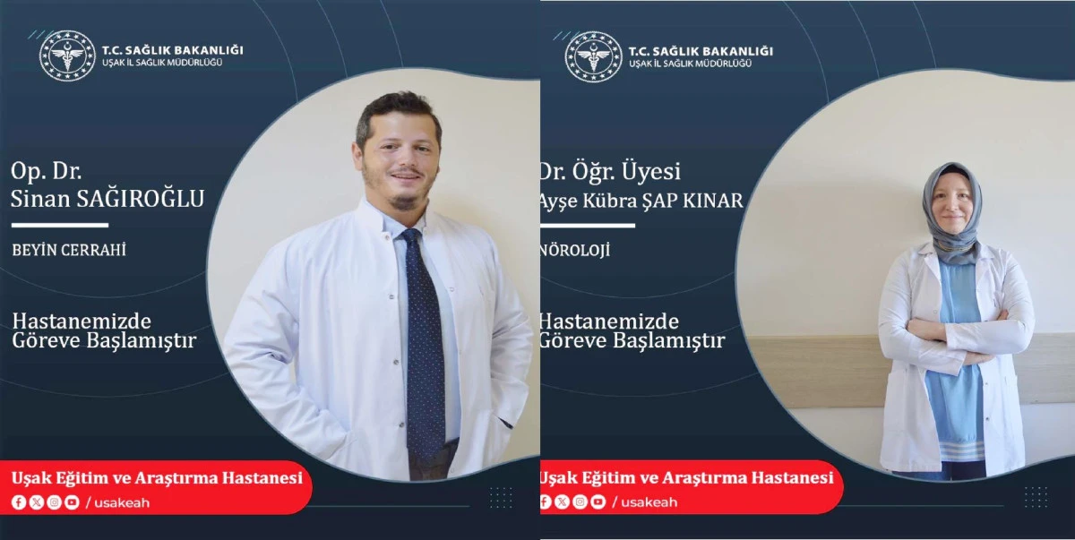 UŞAK’A 2 YENİ DOKTOR ATANDI